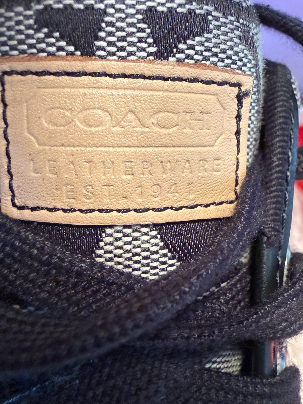 Coach Signature Canvas Sneakers - Picture 7 of 8